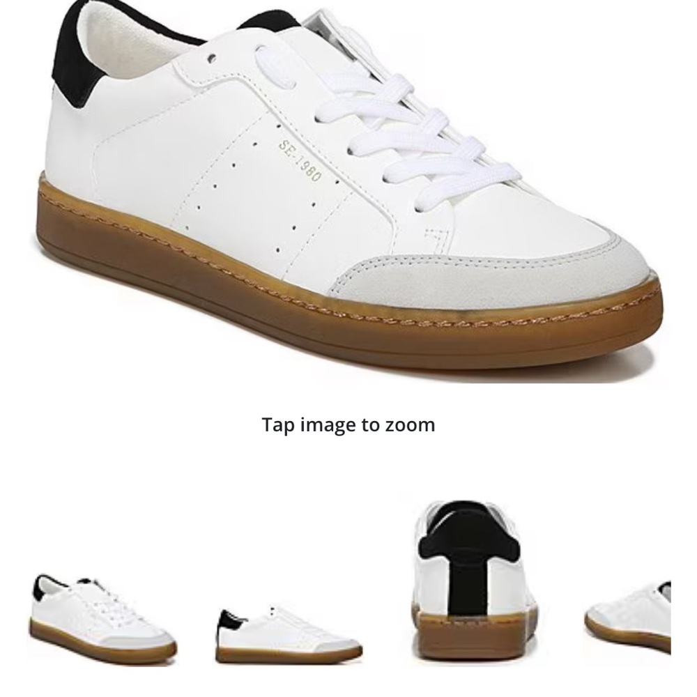 Sam Edelman Cream and Black Sneakers